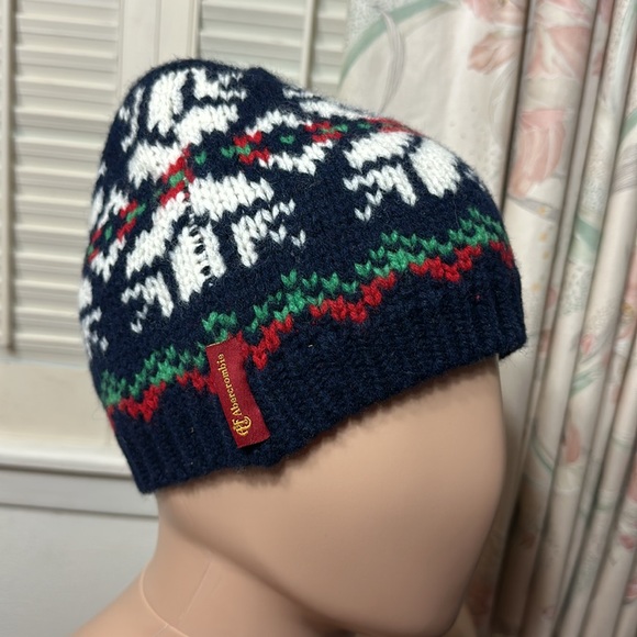 330. 100 % lambswool Abercrombie & Fitch new with tags knit beanie cap unisex - Picture 3 of 6